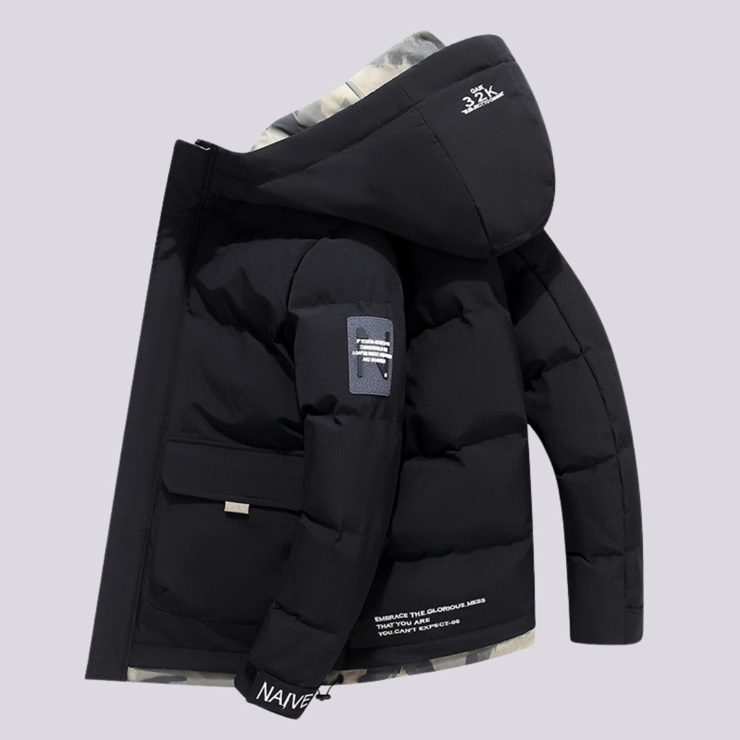 Men’s Hooded Winter Waterproof Warm Puffer Jacket