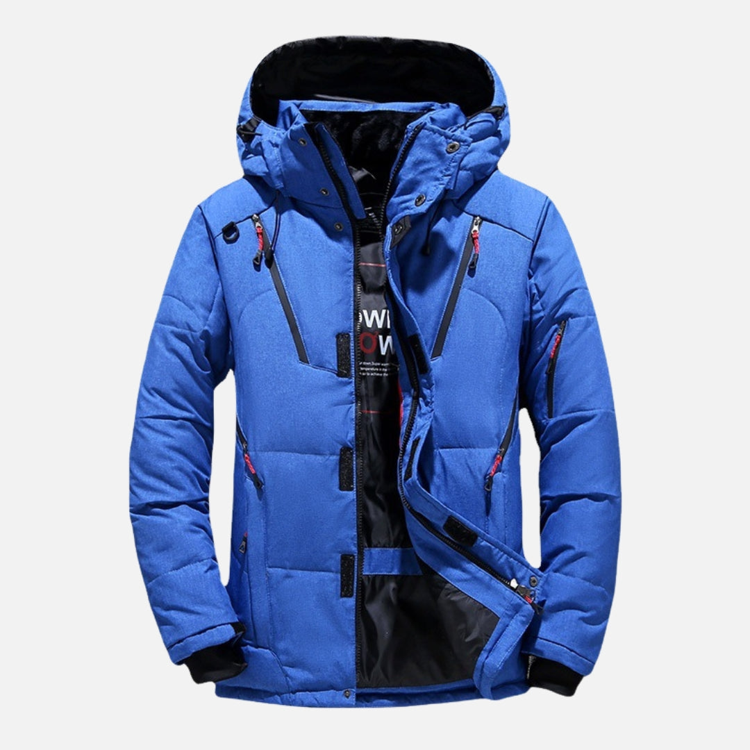 Men’s Down Puffer Winter Jacket with Detachable Hood