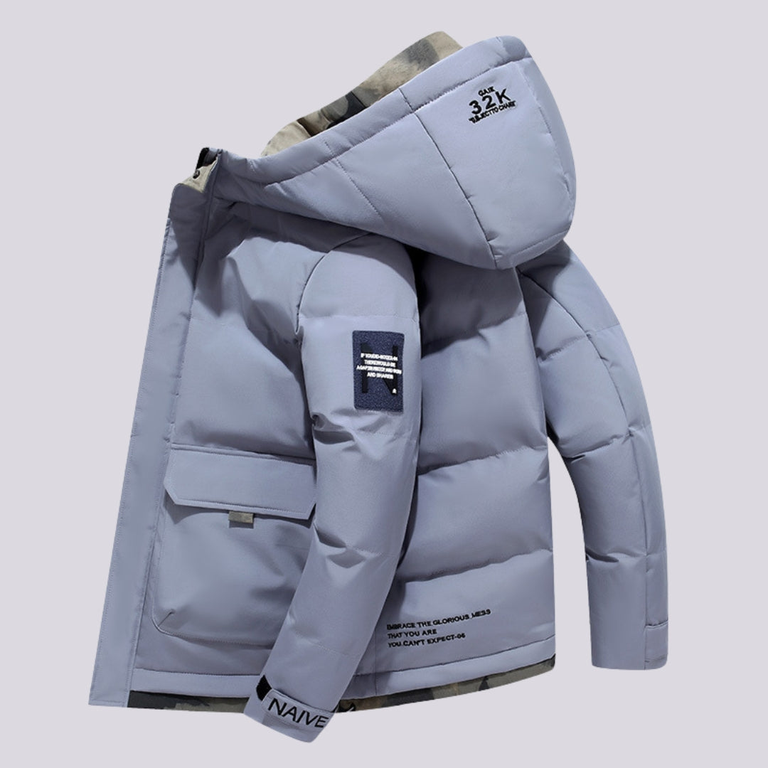 Men’s Hooded Winter Waterproof Warm Puffer Jacket