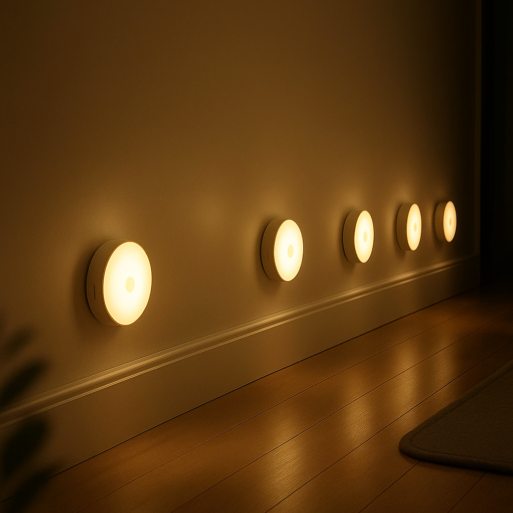 LED Motion Sensor USB Rechargeable Night Light 5PCS Set