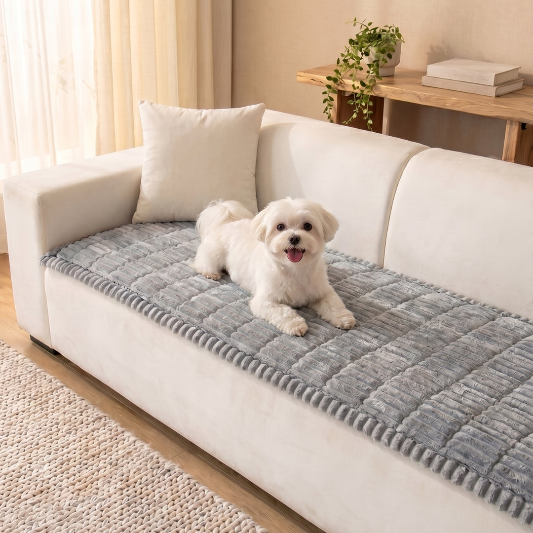 Cosy Plush Non-Slip Sofa Cover