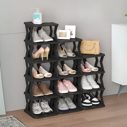 Vertical Clutter Free Stackable Shoe Rack Organiser