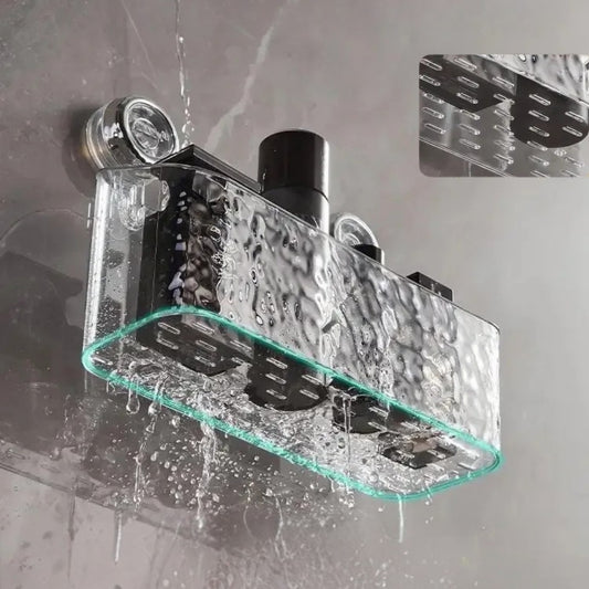 Wall-Mounted Bathroom Storage Shelf | No-Drill Organiser Set