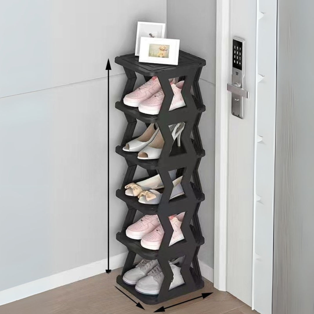 Vertical Clutter Free Stackable Shoe Rack Organiser