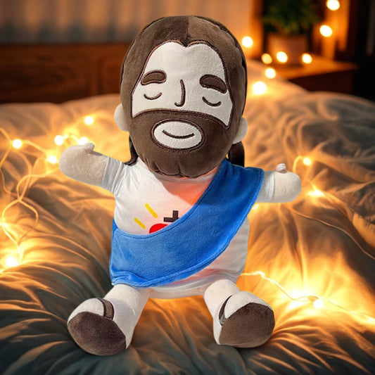 Soothing Jesus Plush Doll with Light & Breathing Effect