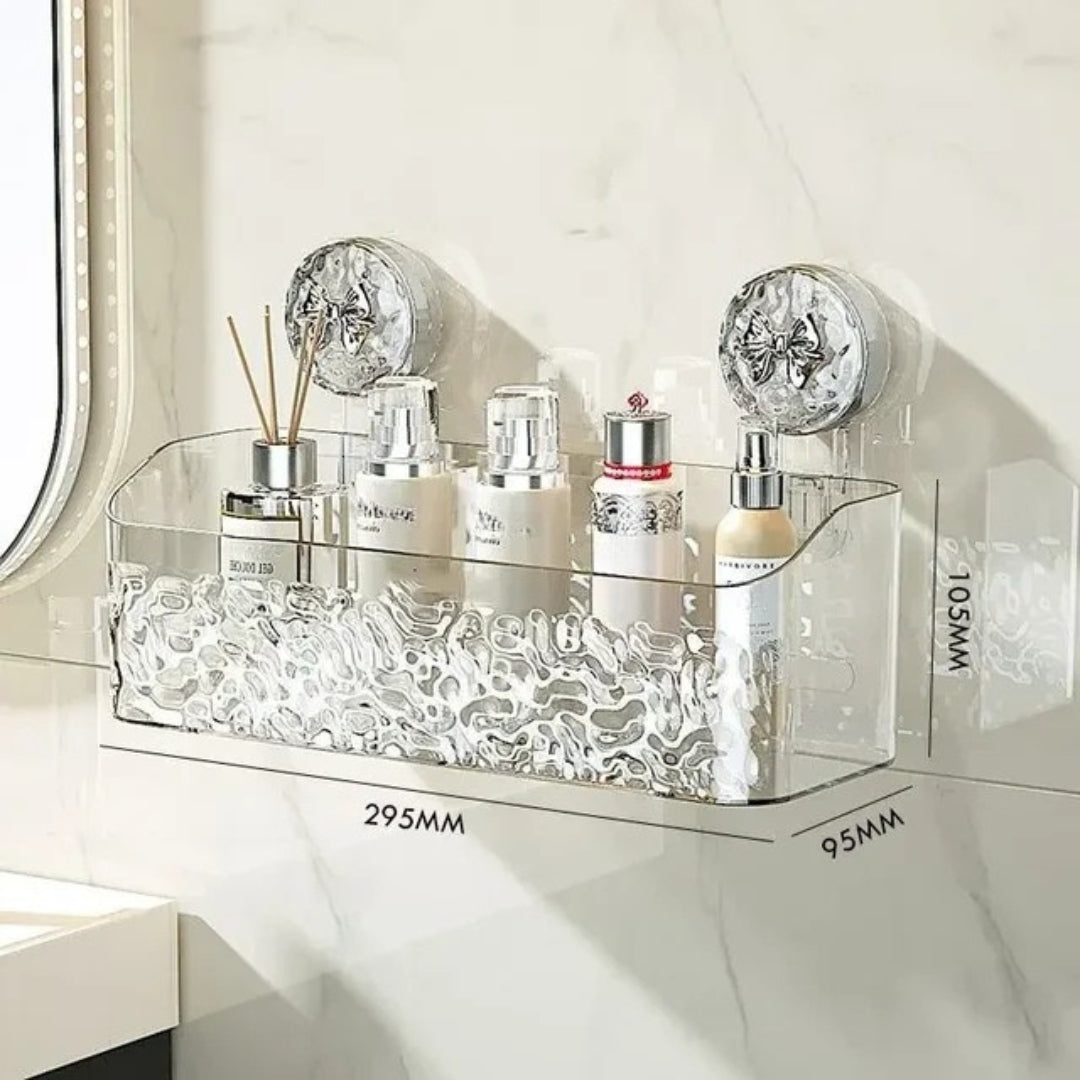 Wall-Mounted Bathroom Storage Shelf | No-Drill Organiser Set