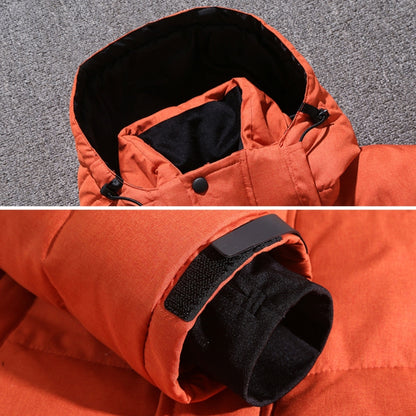 Men’s Down Puffer Winter Jacket with Detachable Hood