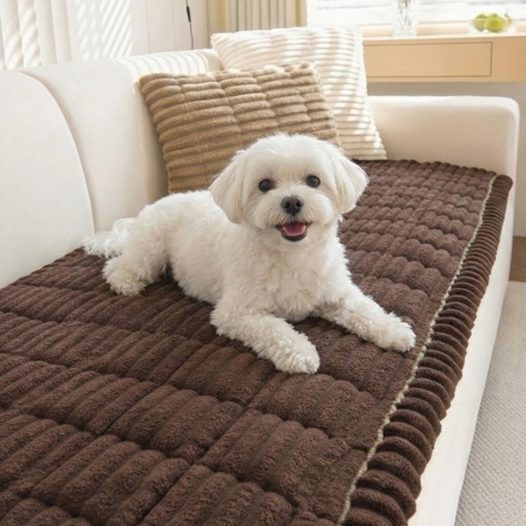 Plush Sofa Armrest Covers Set of 2
