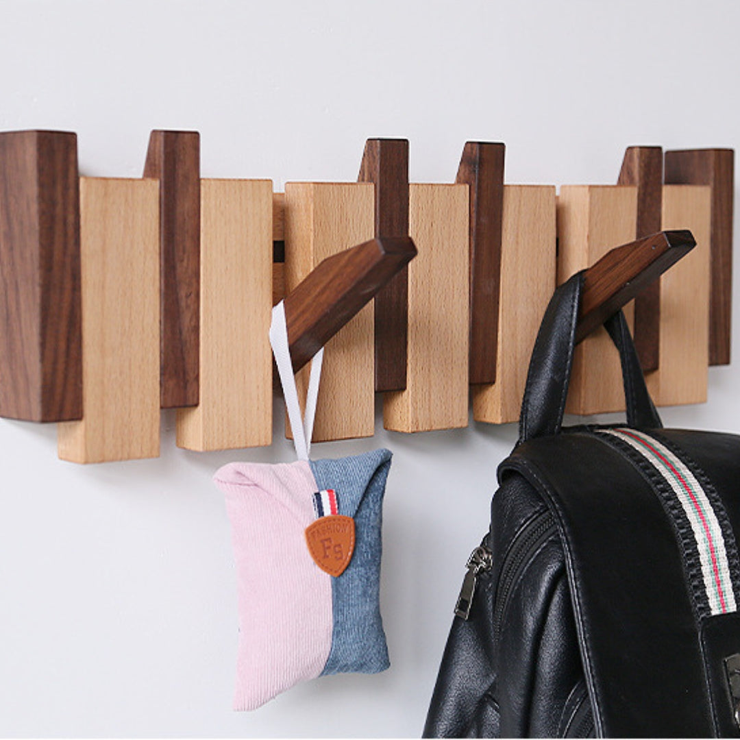 Modern Wooden Minimalist Wall Coat Rack