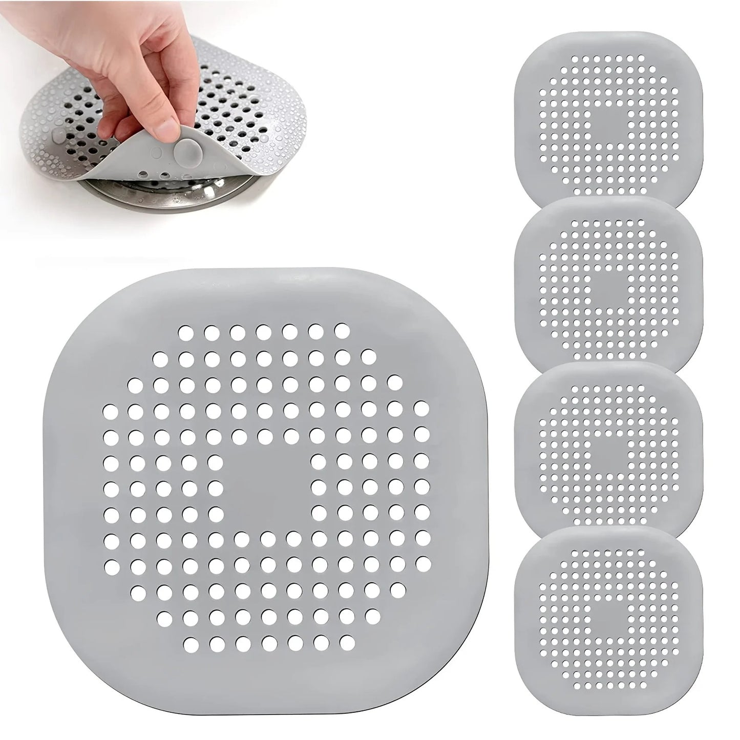 Easy Clean Silicone Clog Free Sink Drain Strainer