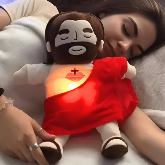Soothing Jesus Plush Doll with Light & Breathing Effect