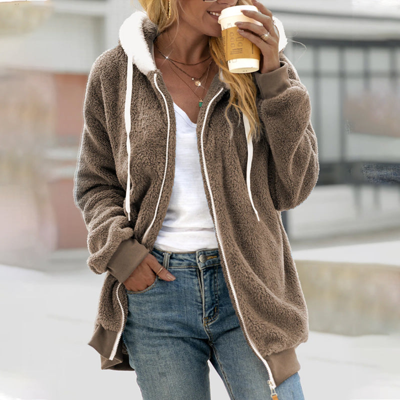 Women’s Sherpa Lined Fleece Winter Hoodie Jacket