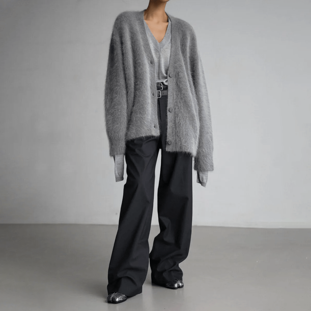 Women’s Fluffy Relaxed Fit Knitted Cardigan