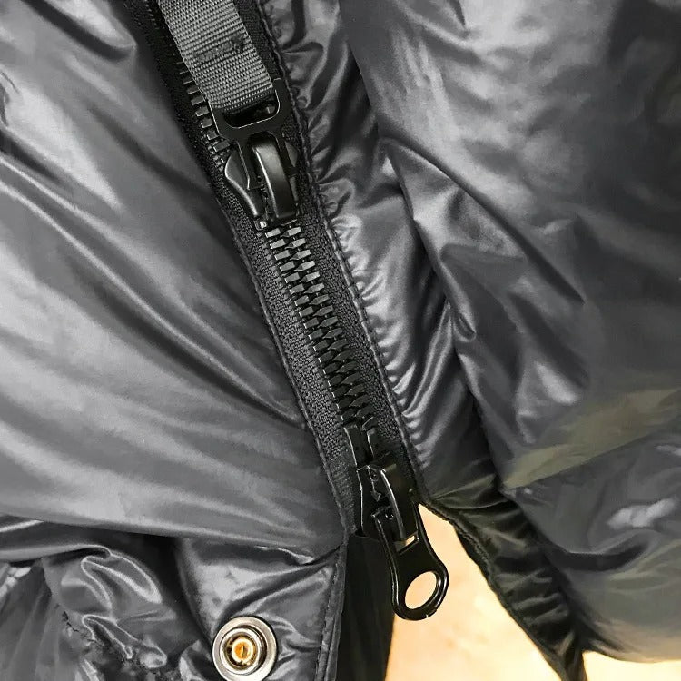 Women’s Long Down Winter Jacket Puffer Coat in black
