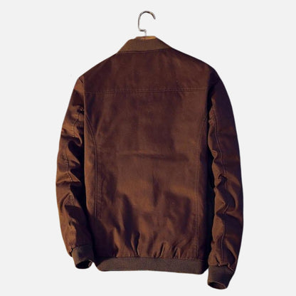 Men's Colour Block Bomber Jacket With Stripes