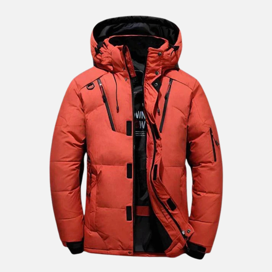 Men’s Down Puffer Winter Jacket with Detachable Hood