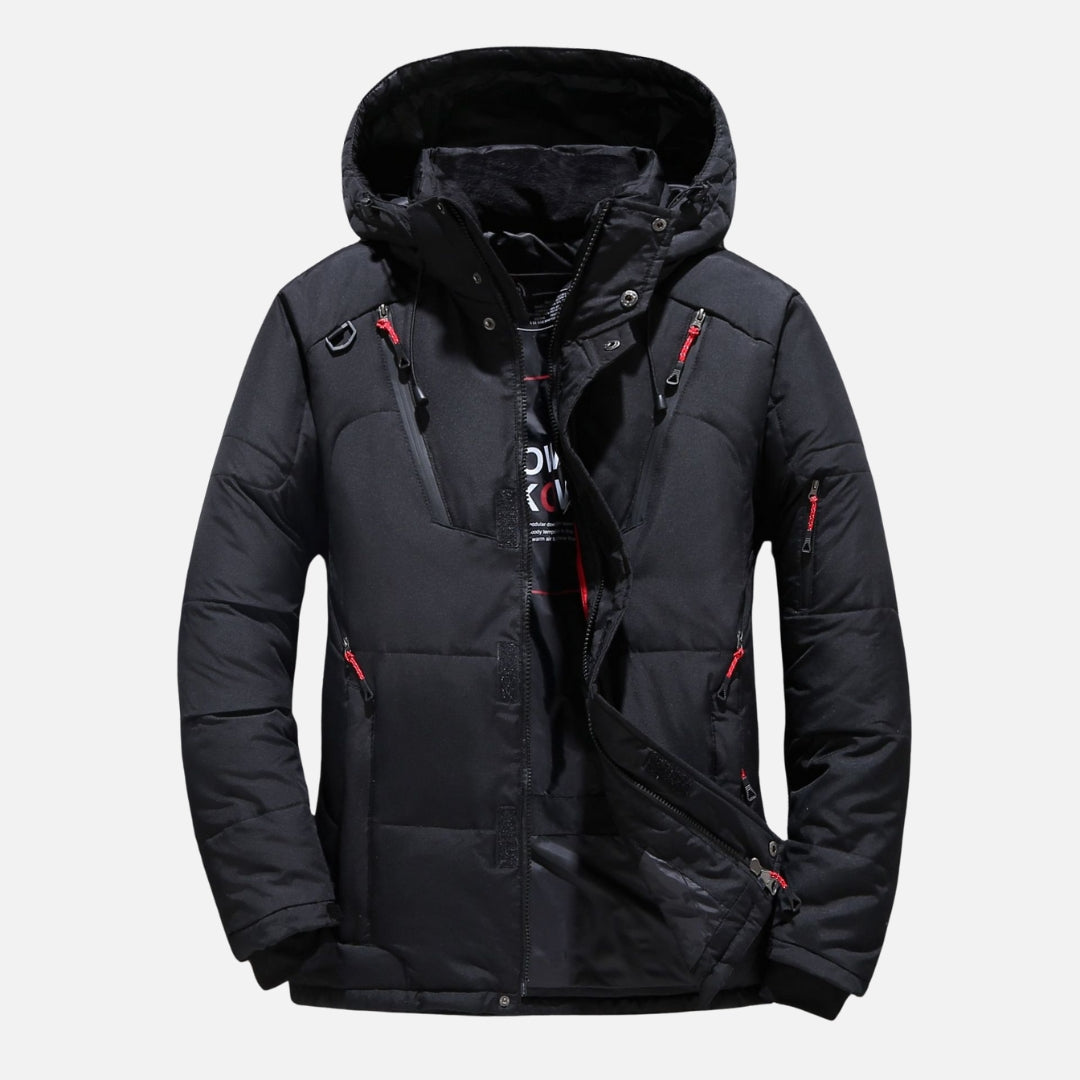Men’s Down Puffer Winter Jacket with Detachable Hood