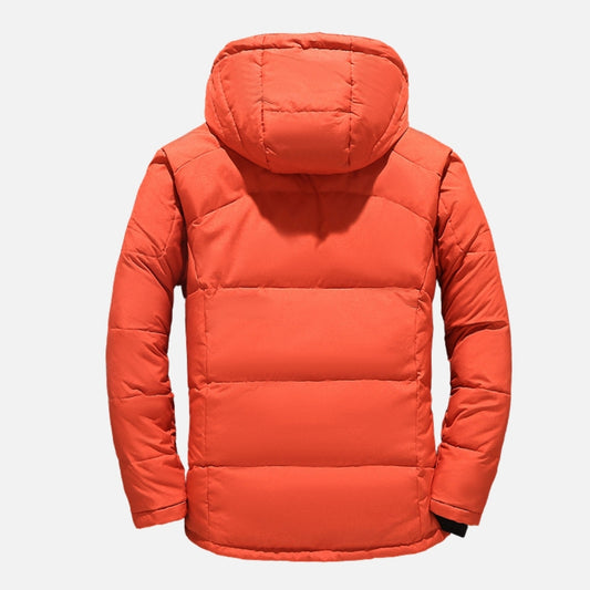 Men’s Down Puffer Winter Jacket with Detachable Hood