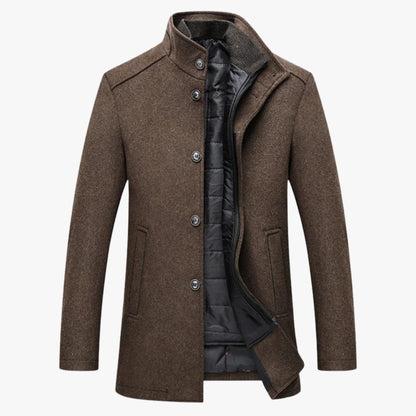 Men's Formal Winter Coat with Quilted Gilet Lining