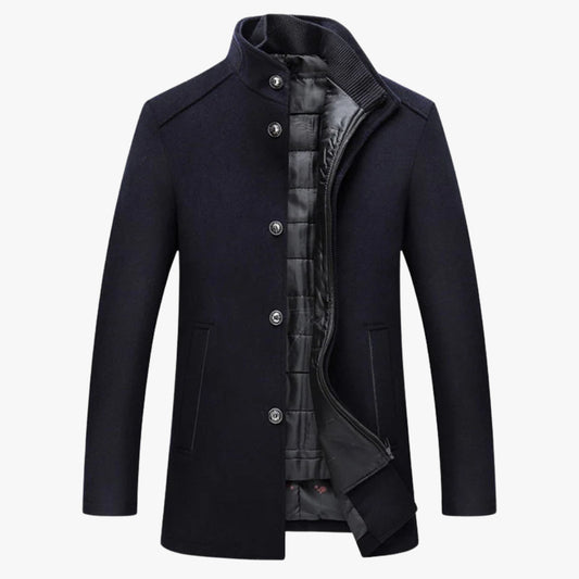 Men's Formal Winter Coat with Quilted Gilet Lining