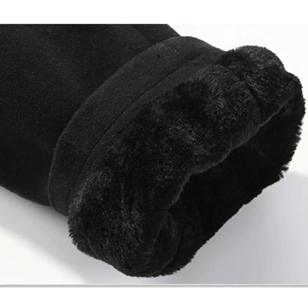 Men’s Hooded Belted Trench Coat with Faux Fur Lining