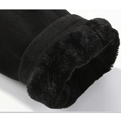 Men’s Hooded Belted Trench Coat with Faux Fur Lining