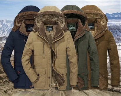 Men's Hooded Winter Coat Insulated Parka Jacket