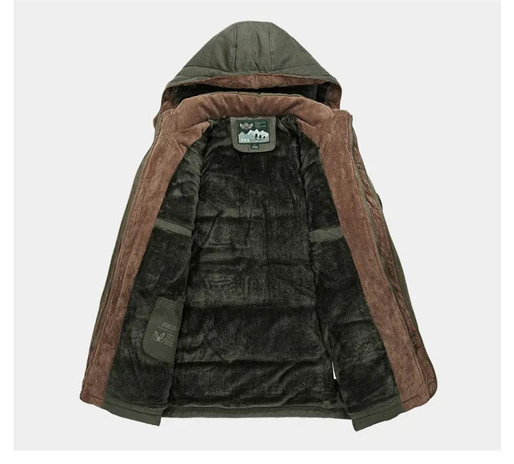 Men's Hooded Winter Coat Insulated Parka Jacket