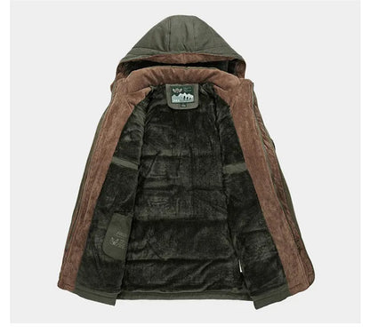 Men's Hooded Winter Coat Insulated Parka Jacket