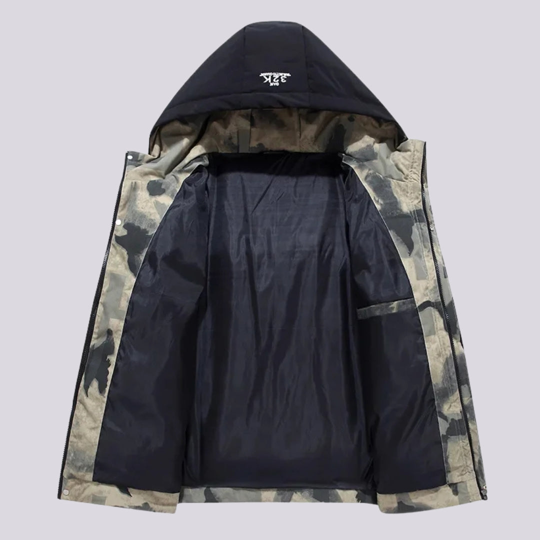 Men’s Hooded Winter Waterproof Warm Puffer Jacket