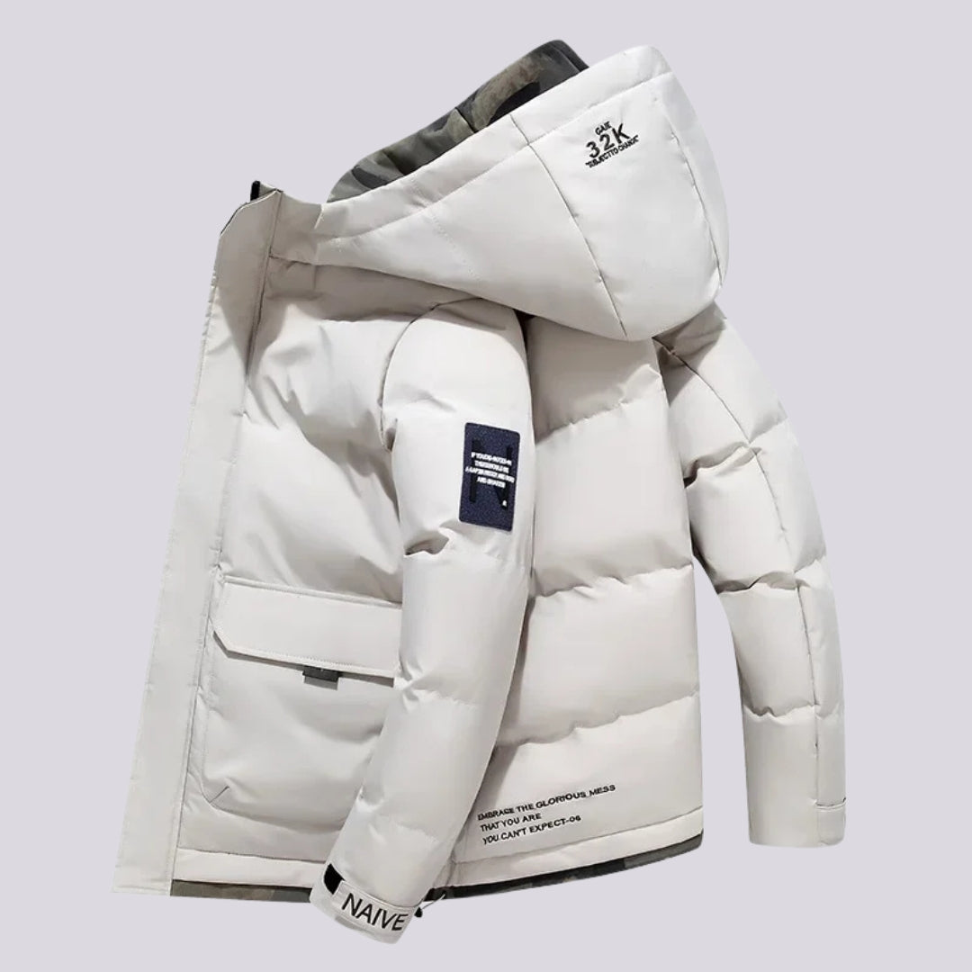 Men’s Hooded Winter Waterproof Warm Puffer Jacket