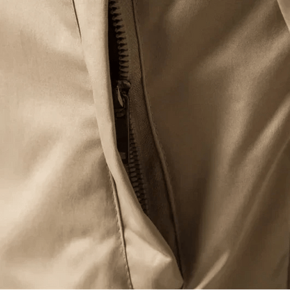 Men’s Lightweight Zip-Up Bomber Jacket with Striped Trim