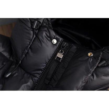 Women’s Long Down Winter Jacket Puffer Coat in black