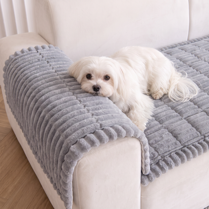 Plush Sofa Armrest Covers Set of 2
