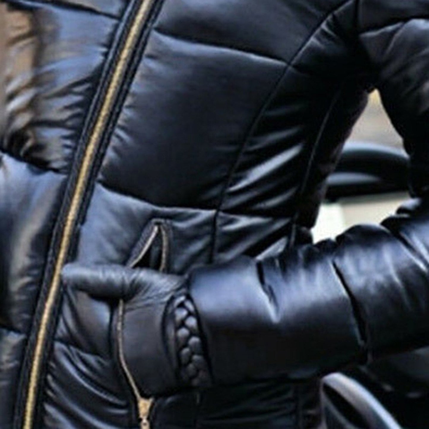 Women’s Quilted Puffer Jacket with Faux Fur Hood