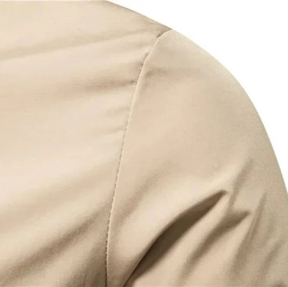 Men’s Lightweight Zip-Up Bomber Jacket with Striped Trim