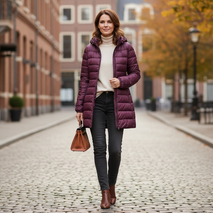 Women’s Ultra Lightweight Packable Down Jacket Puffer Coat with Hood