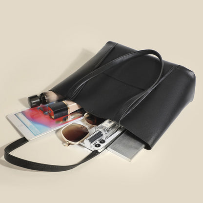 Women's Chic Large Capacity Faux Leather Shoulder Tote Bag