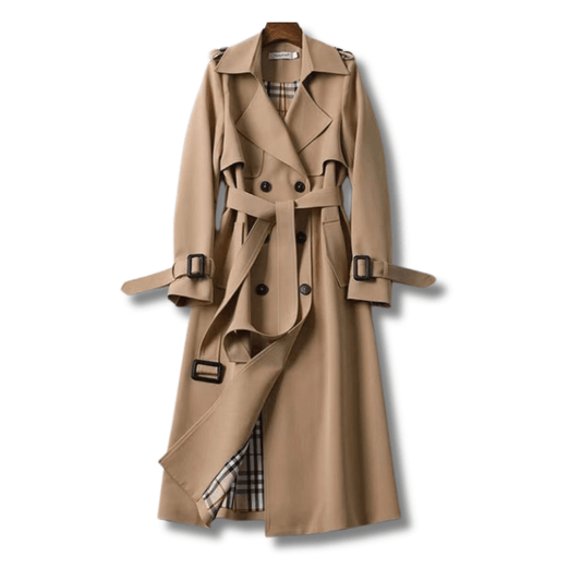 Women's Classic Longline Belted Trench Coat