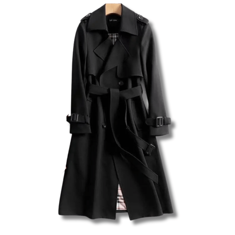 Women's Classic Longline Belted Trench Coat