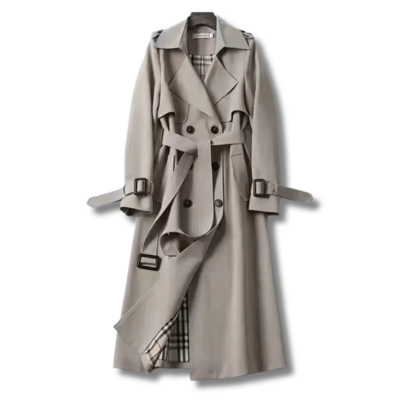 Women's Classic Longline Belted Trench Coat