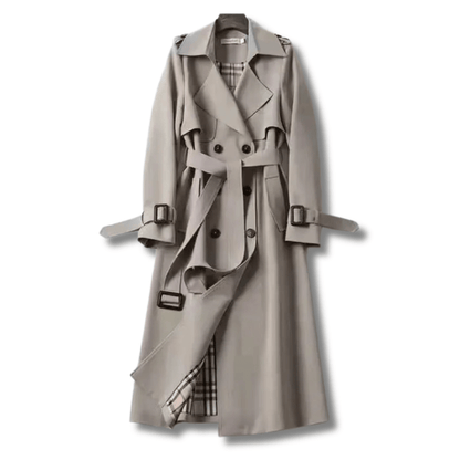 Women's Classic Longline Belted Trench Coat