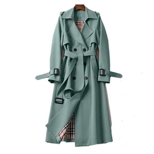 Women's Classic Longline Belted Trench Coat