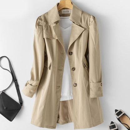 Women’s Classic Mid Length Trench Coat