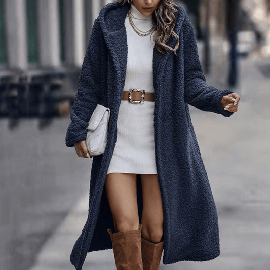 Women’s Cosy Hooded Faux Fur Long Coat