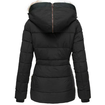 Women's Faux Fur Hooded Warm Winter Puffer Jacket