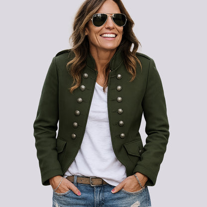 Women’s Lightweight Military Styling Blazer Jacket