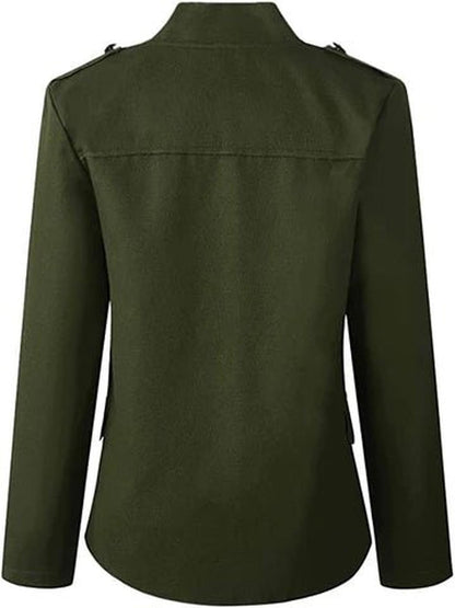 Women’s Lightweight Military Styling Blazer Jacket