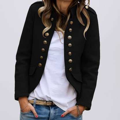 Women’s Lightweight Military Styling Blazer Jacket