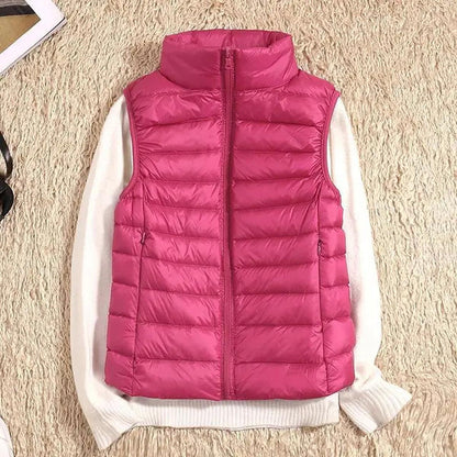 Women's Lightweight Packable Quilted Down Vest Gilet